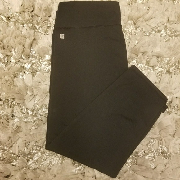 Fabl Pants - Fabletics Charcoal Gray Crop Leggings